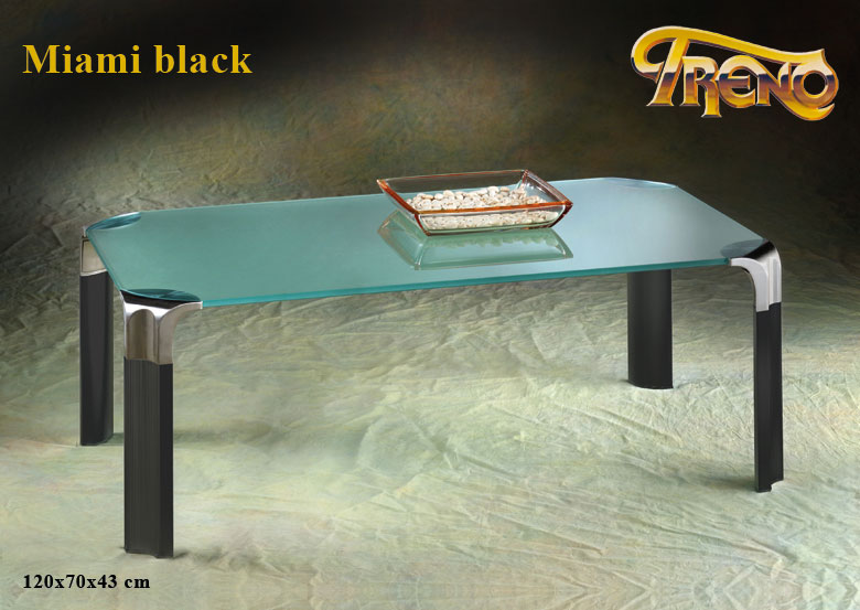 Couchtisch Miami Black Milchglas