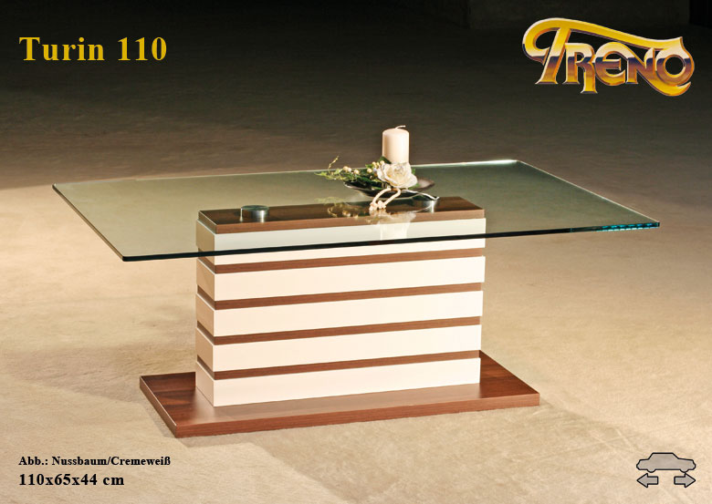 Couchtisch Turin 110 Nuss Wei�