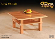 Couchtisch Graz Holz Glas