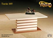 Couchtisch Turin 105 Nuss-Weiss