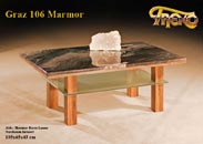 Couchtisch Graz Marmor Glas Holz