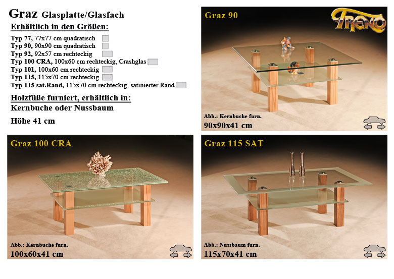 Couchtisch Graz Glas