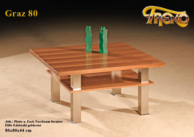 Couchtisch Graz 80 Holz Metall
