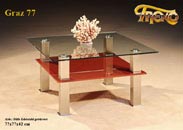 Couchtisch Graz 77 Glas Metall