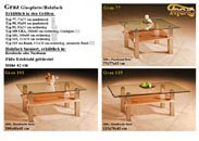 Couchtisch Graz Glas Holz Metall