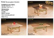Couchtisch Graz Marmor Glas Metall
