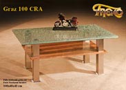Couchtisch Graz 100 Glas Holz Metall